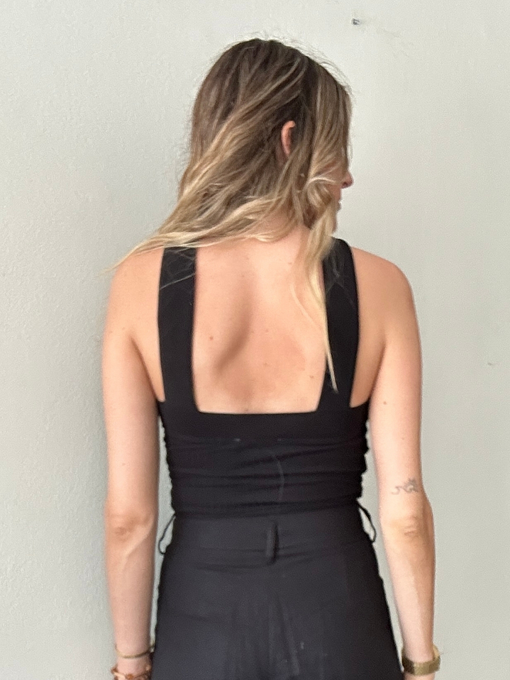 Polera Top Negra Halter Talla S Zara 2