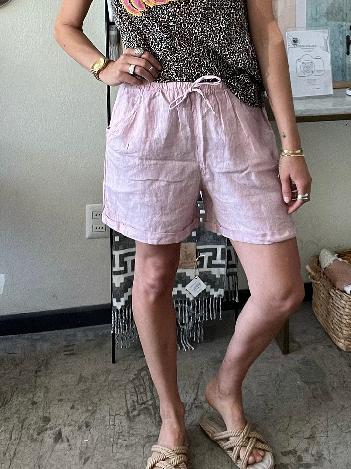 Short Lino Rosado Claro NaÏs 1