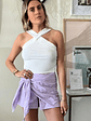 Polera Top Blanca Halter Talla S Zara - thumbnail 1
