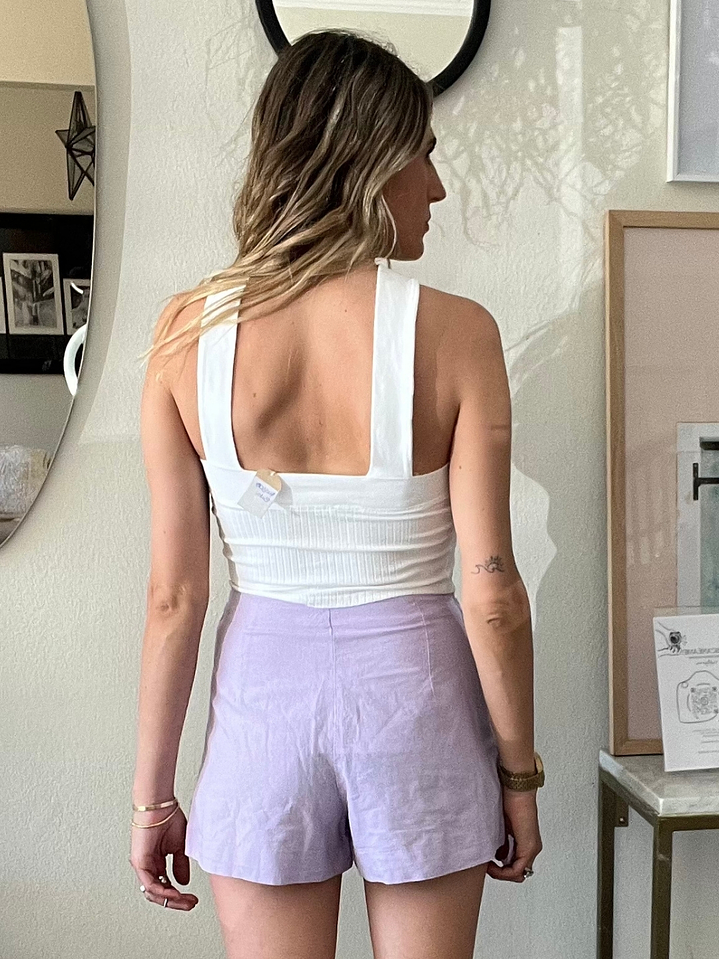 Polera Top Blanca Halter Talla S Zara 2