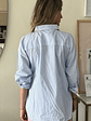 Blusa Rayas Azul/ Blanca Talla XL Jo Fire - Miniatura 2