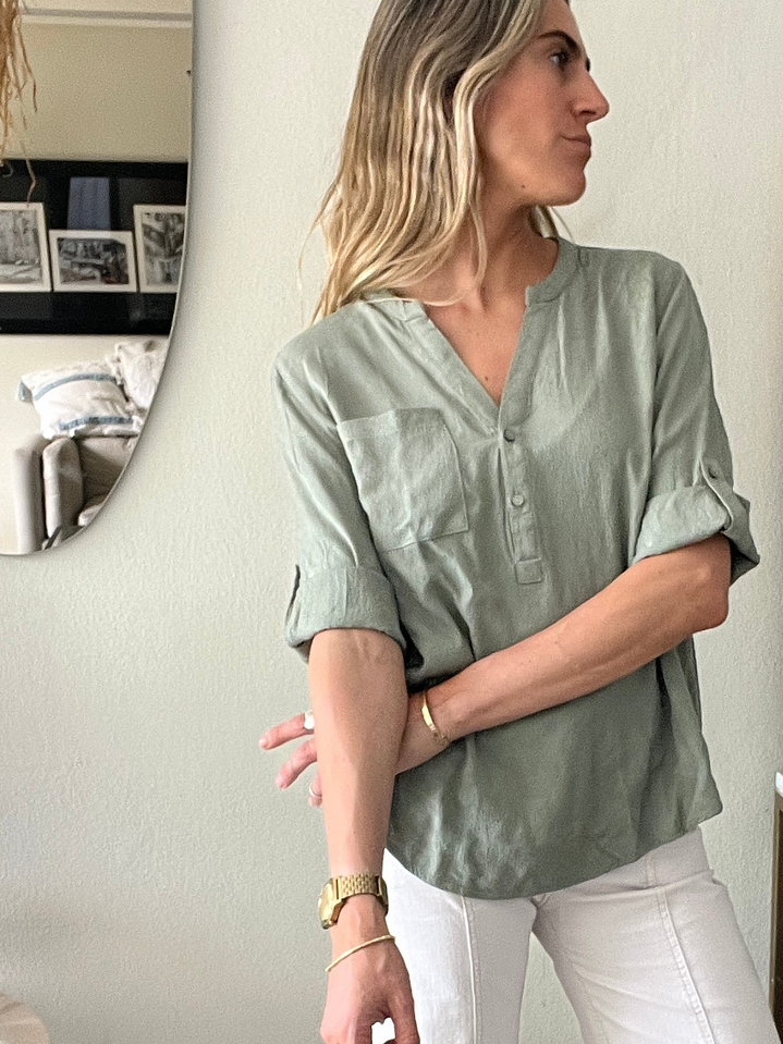 Blusa Verde Musgo Talla M University Club  1