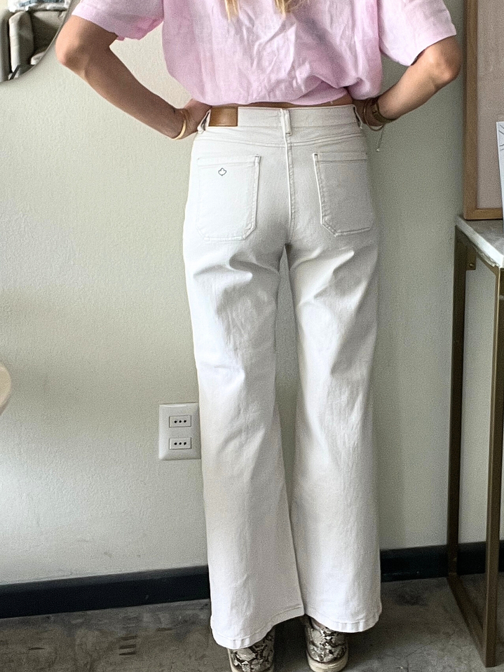 Pantalones Jeans Blanco Invierno / Crudos Talla 36 Non 2