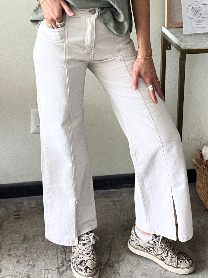 Pantalones Jeans Blanco Invierno / Crudos Talla 36 Non 3