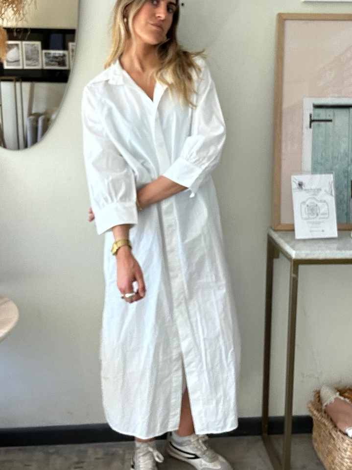 Vestido Blusón Blanco Talla S H&M  1