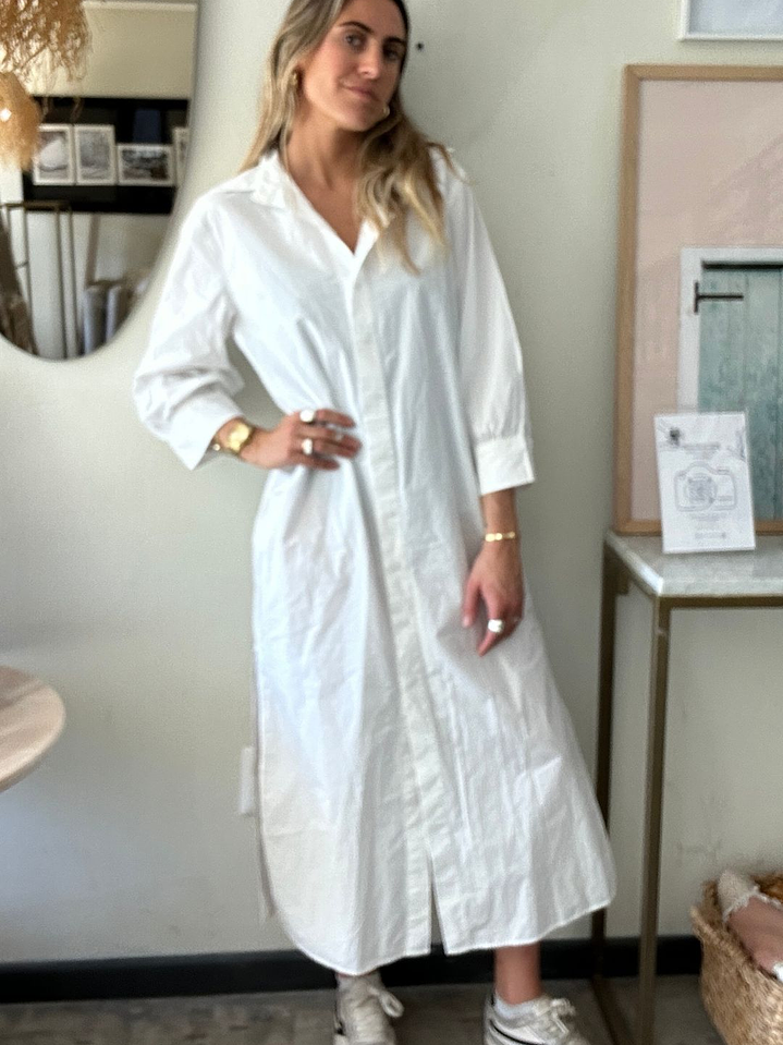 Vestido Blusón Blanco Talla S H&M  3