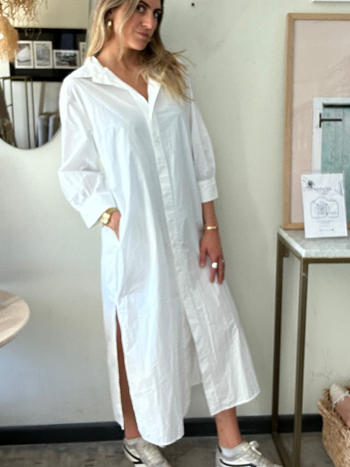 Vestido Blusón Blanco Talla S H&M  4