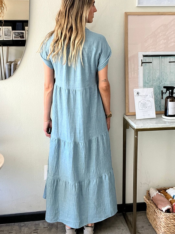 Vestido Verde Petroleo Vuelso Talla XS Max Studio London 2