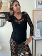 Vestido Negro Crochet  - Miniatura 3