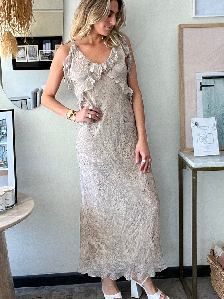 Vestido Rosa Claro Estampado Floral Morado Escote Vuelos Talla S Zara 3