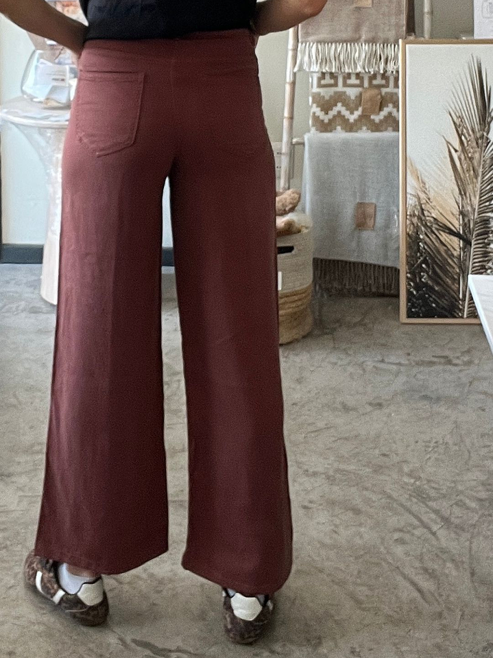 Pantalones Café Chocolate Talla 36 Foster 3