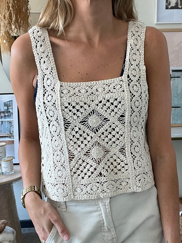 Polera Beige Boho Talla M Umbrale 3