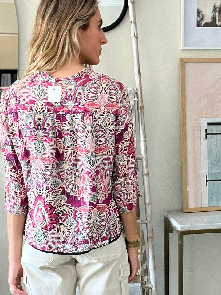 Blusa Diseños Indi Manga Tres Cuartos Talla 40 ASH 2