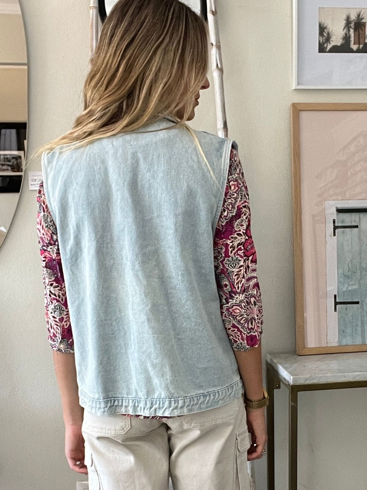 Chaqueta Jeans Sin Mangas Con Etiqueta Talla L Opposite 3