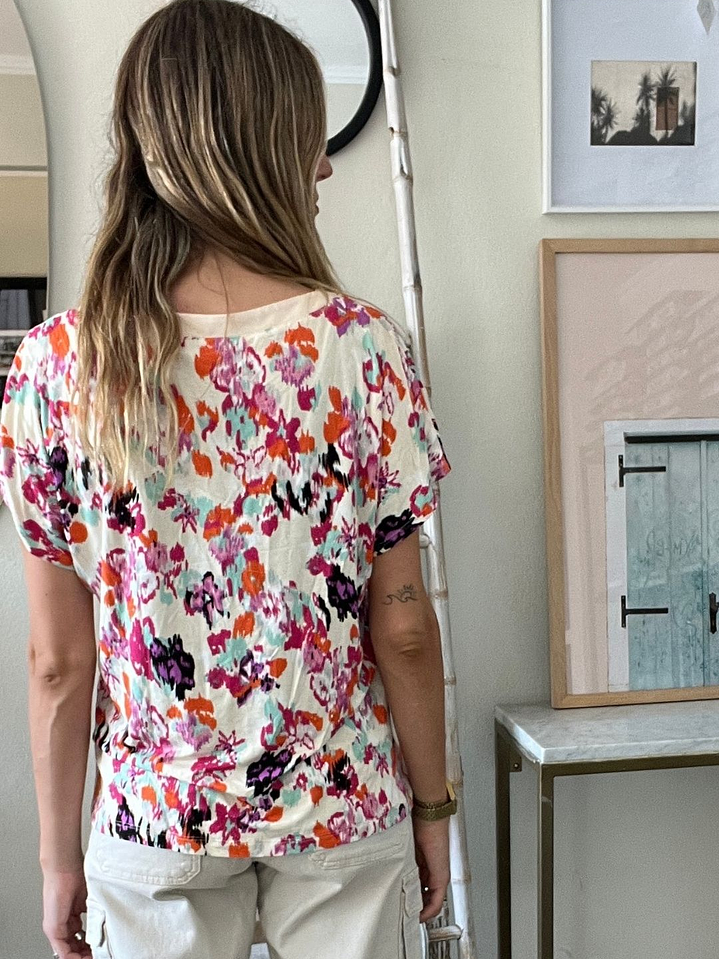 Polera Manga Corta Manchas de Colores Talla M ASH 2