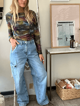 Pantalones Jeans tIRO alto Wide Leg Talla 36 H&M