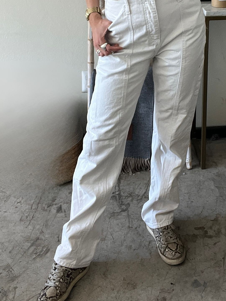 Pantalones Jeans Blanco Invierno Rectos Talla 36 Calvin Klein 2