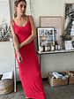 Vestido Rojo Elasticado Espalda baja Sin Marca - thumbnail 3