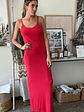 Vestido Rojo Elasticado Espalda baja Sin Marca - thumbnail 1