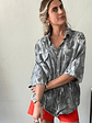 Blusa Lino Militar Oversize Made In Italy - Miniatura 4
