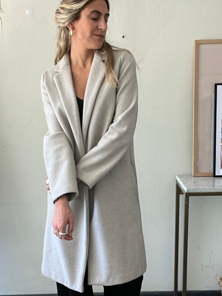 Chaqueta de Paño Beige Talla M Zara  5