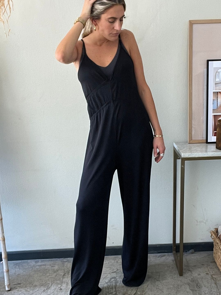 Enterito Negro Cuello en V Amarras Ajustables  3