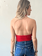 Top Rojo Halter Escote en V Talla M Zara - thumbnail 3