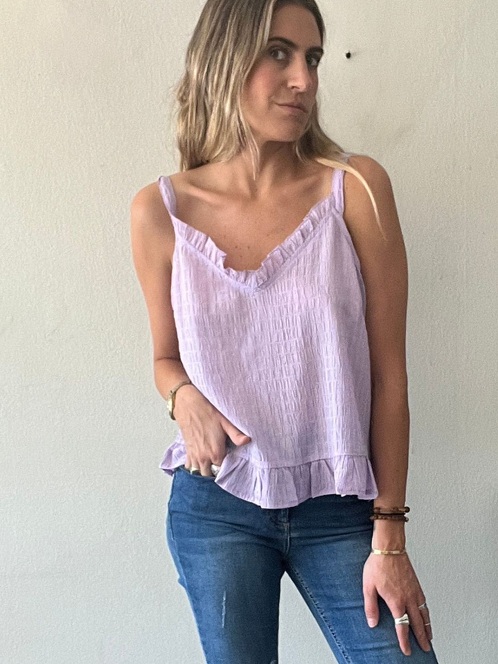 Polera Lila Tirita Talla S University Club  1