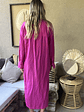Vestido Lino Fucsia Talla XS Zara - thumbnail 4