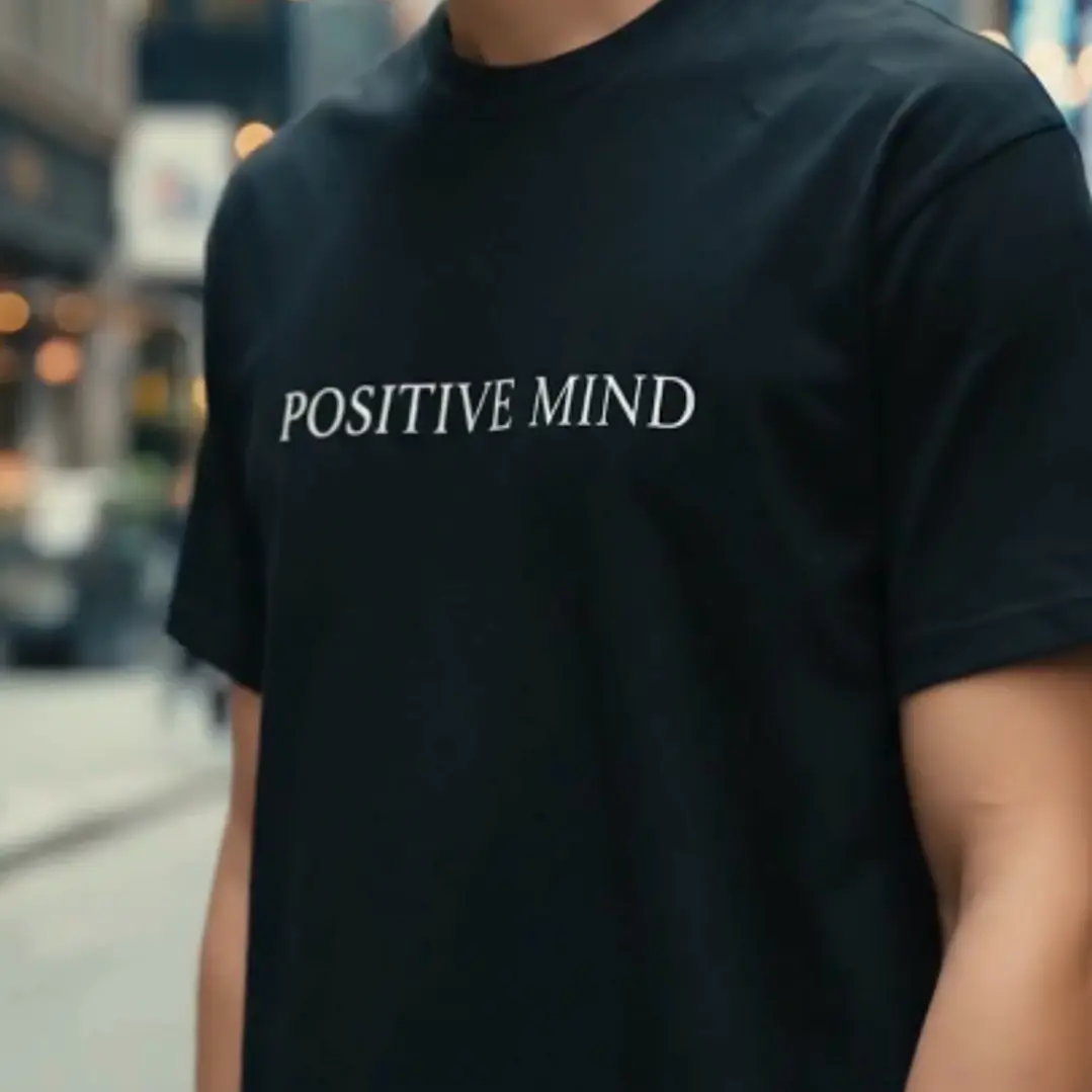 Camiseta Streetwear Oversized Negra 260g - Positive Mind 2