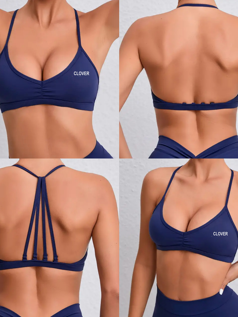 Minimal - Top escotado con tirantes removibles 1