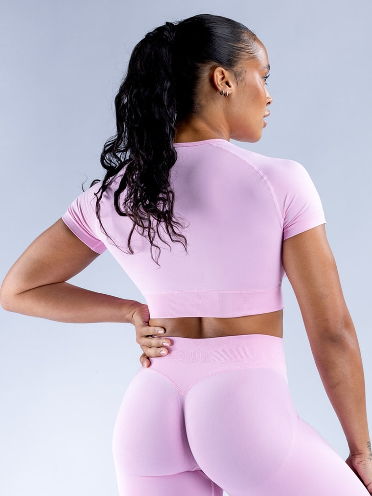 Peach - T-shirt crop top manga corta 7