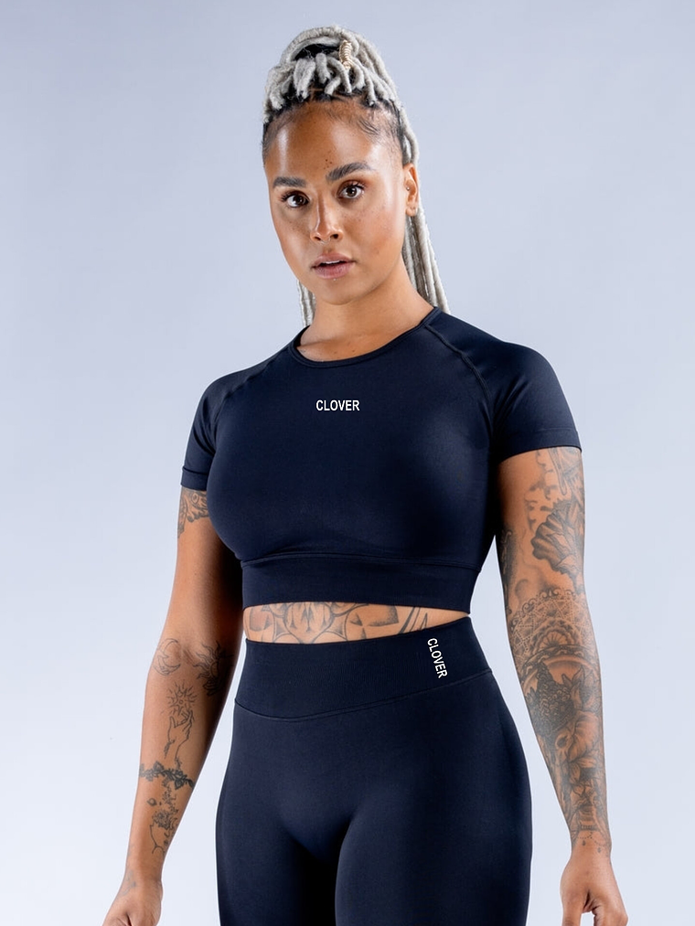 Peach - T-shirt crop top manga corta 10