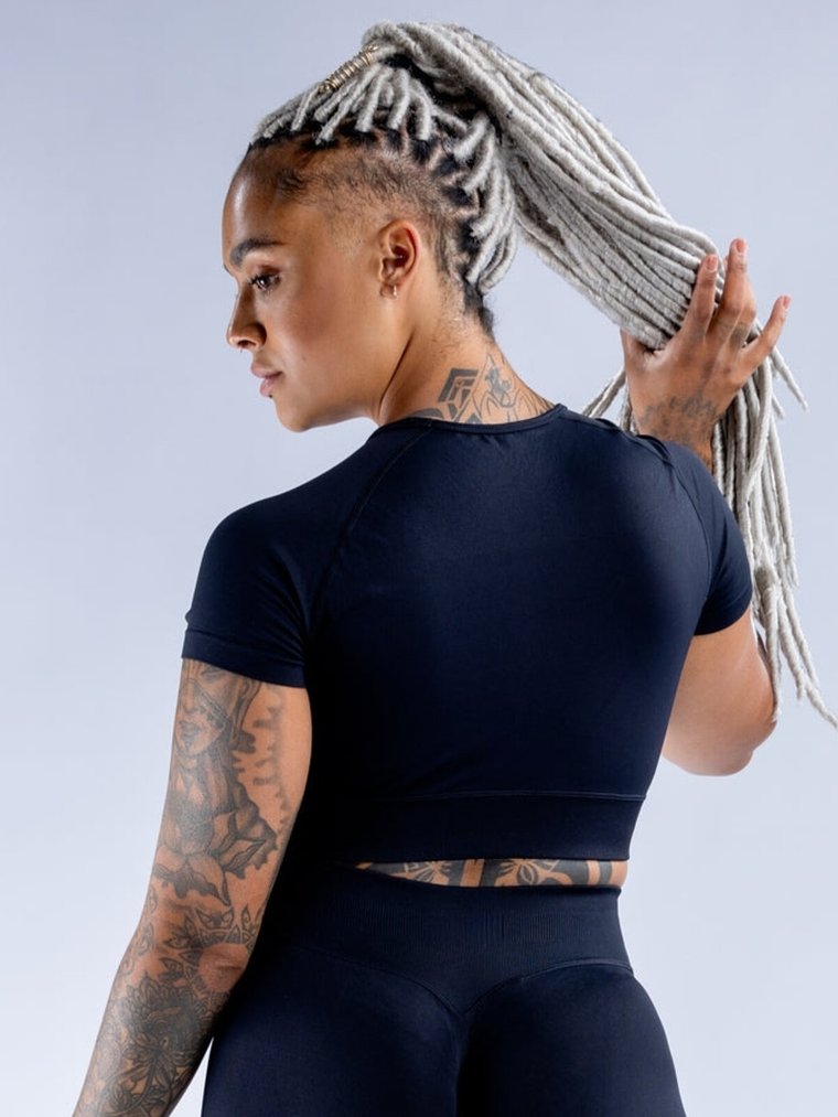 Peach - T-shirt crop top manga corta 3