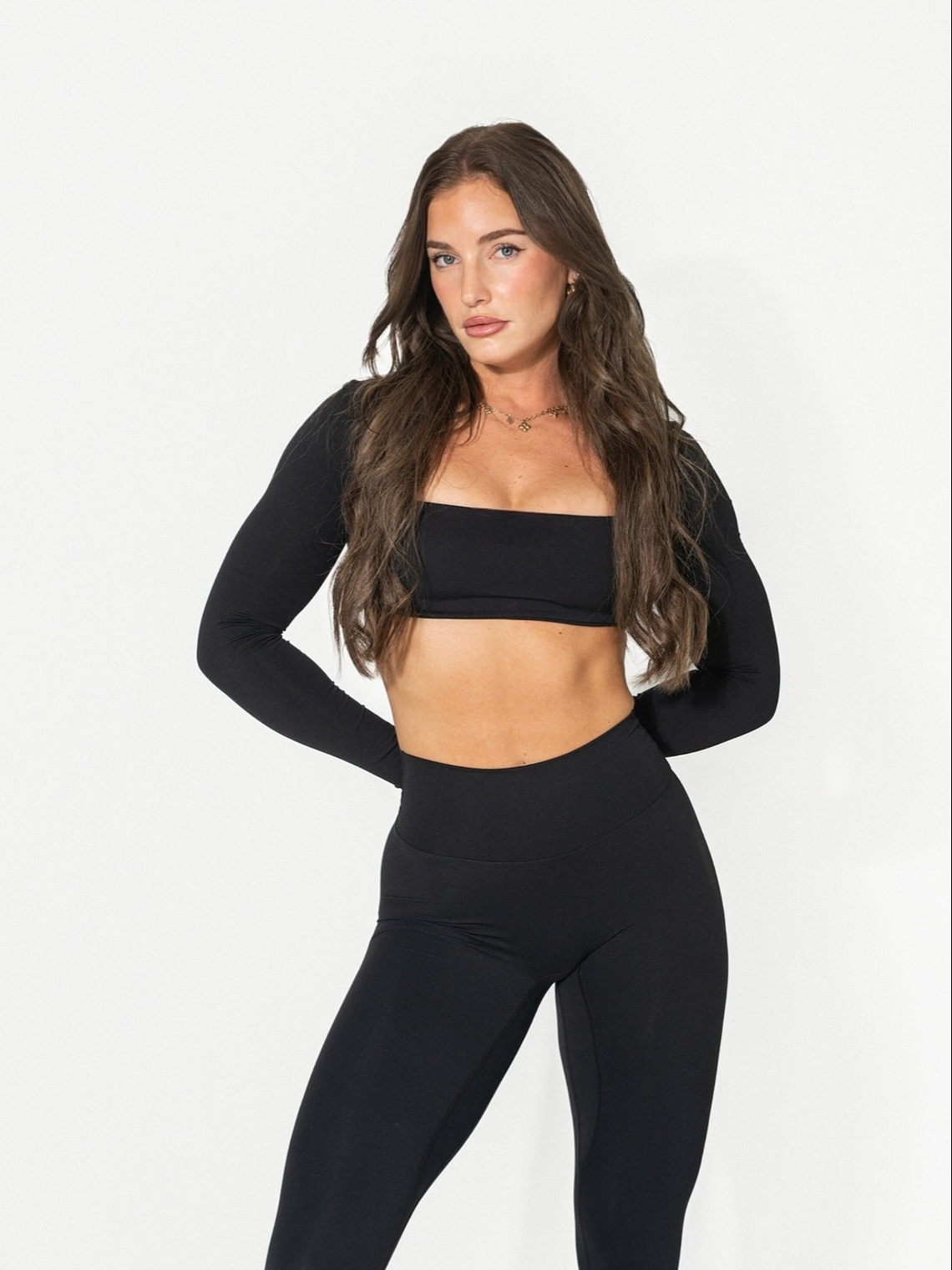 Sky -  Top manga larga cuello cuadrado 1