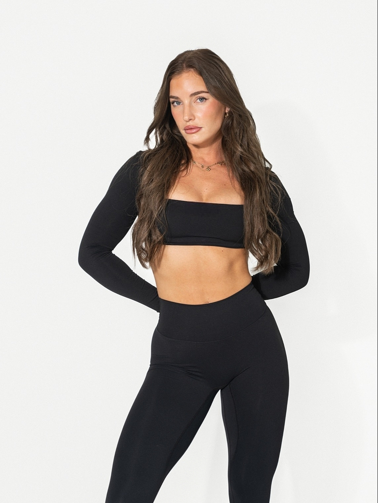 Sky -  Top manga larga cuello cuadrado 1