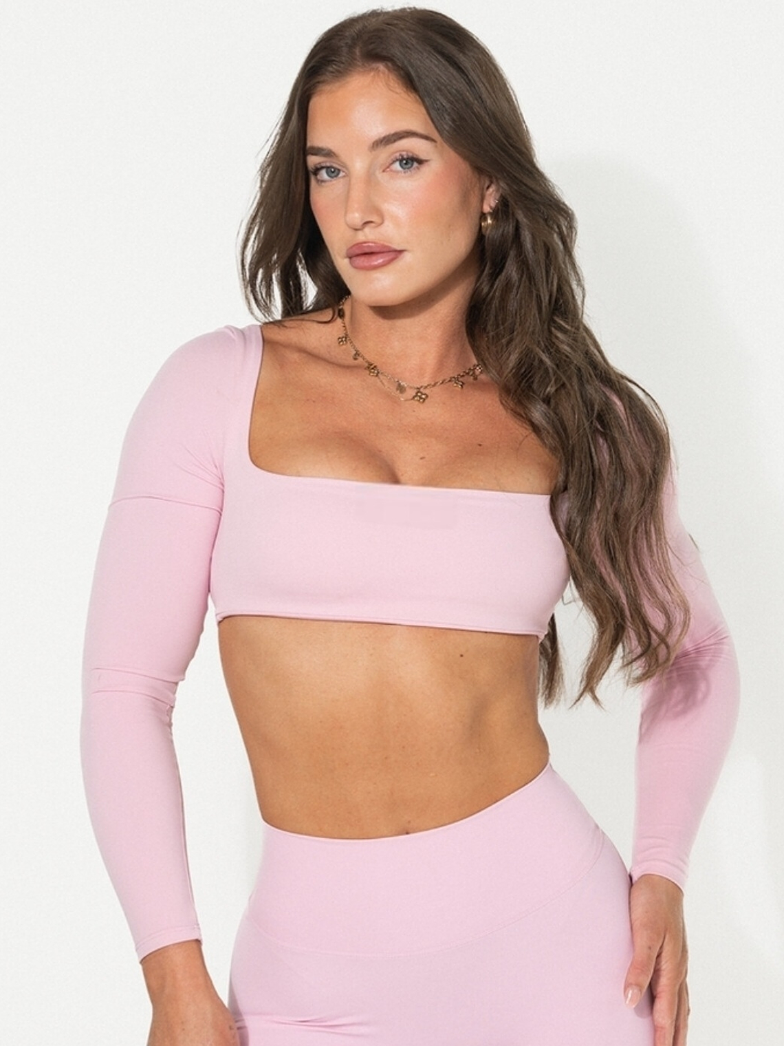 Sky -  Top manga larga cuello cuadrado 5