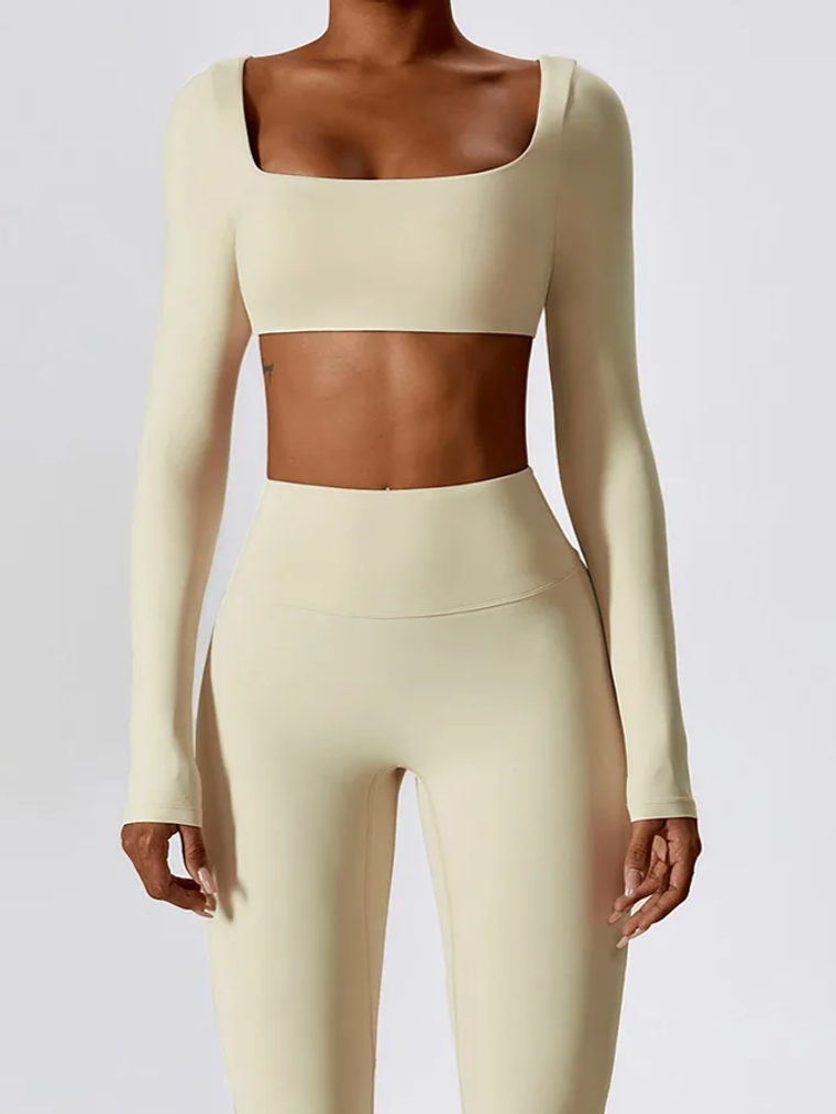 Sky -  Top manga larga cuello cuadrado 3