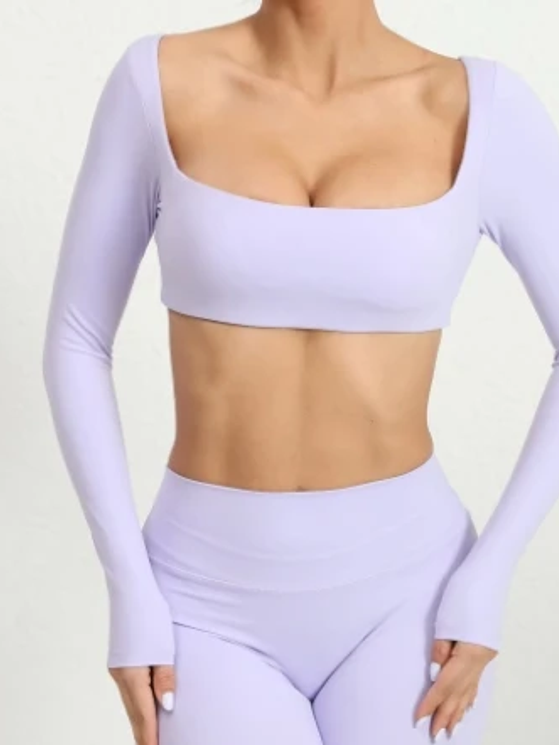 Sky -  Top manga larga cuello cuadrado 6