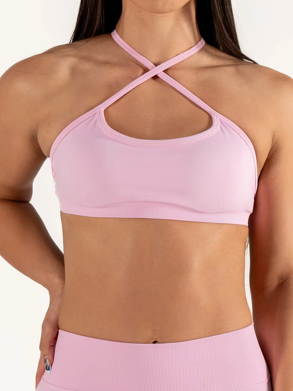 Peach - Sport bra flex tiras removibles 2