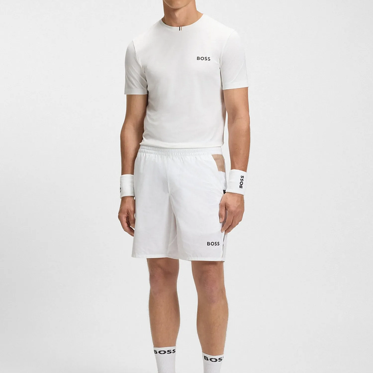 SHORTS DEPORTIVOS DE TENIS EN TEJIDO ELÁSTICO CON CONTROL DE LA HUMEDAD SHORTS REGULAR FIT HOMBRE 1