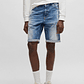 SHORTS TAPERED FIT EN CÓMODO DENIM ELÁSTICO AZUL HOMBRE - Miniatura 1