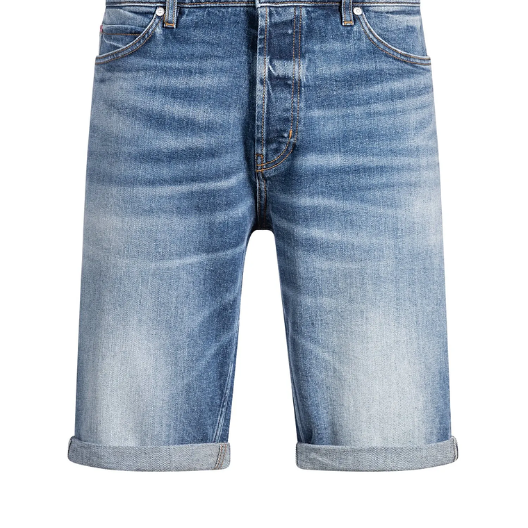 SHORTS TAPERED FIT EN CÓMODO DENIM ELÁSTICO AZUL HOMBRE 4