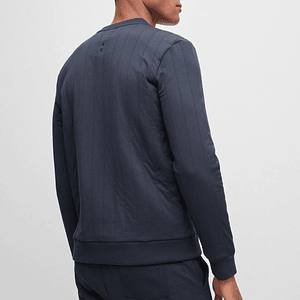 BUZO REGULAR FIT DE PUNTO GUATEADO EN VERTICAL HOMBRE