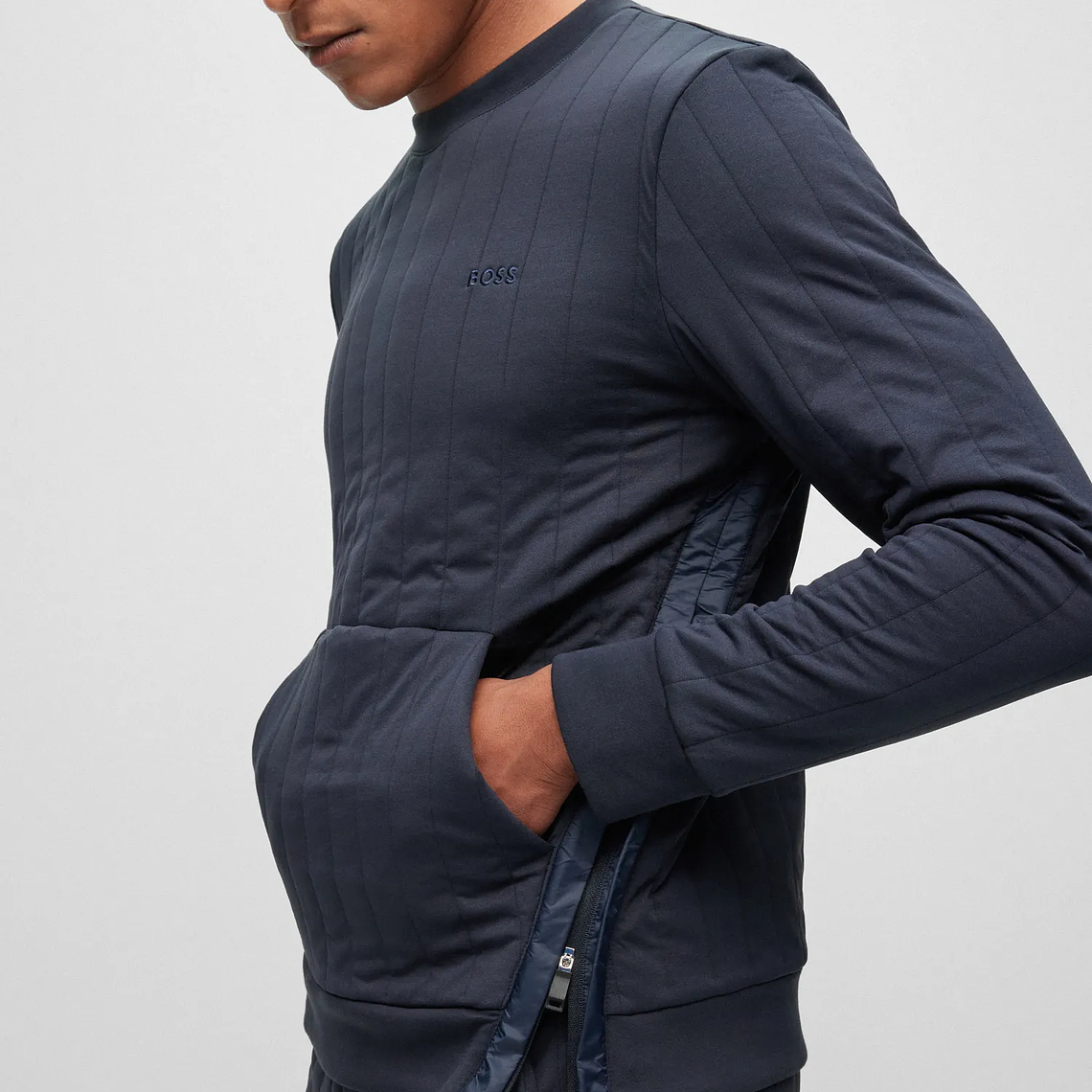 BUZO REGULAR FIT DE PUNTO GUATEADO EN VERTICAL HOMBRE 4