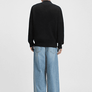 BUZO RELAXED FIT CON ESTRUCTURA DE CANALÉ CARDIGAN RELAXED FIT HOMBRE