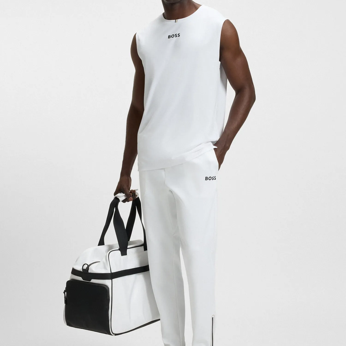 CAMISETA DE TIRANTES DEPORTIVA DE TEJIDO ELÁSTICO CON RAYAS TRASERAS PLAYERA REGULAR FIT HOMBRE 2