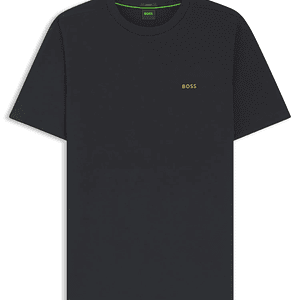 CAMISETA DE ALGODÓN ELÁSTICO CON DETALLE DE LOGO REGULAR FIT HOMBRE