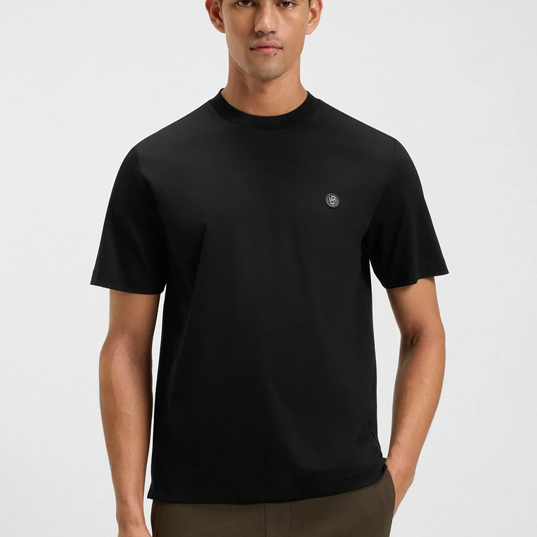 CAMISETA REGULAR FIT DE ALGODÓN CON MONOGRAMA DOUBLE B PLAYERA REGULAR FIT HOMBRE 1