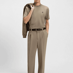 CAMISETA REGULAR FIT DE ALGODÓN CON MONOGRAMA DOUBLE B PLAYERA REGULAR FIT HOMBRE